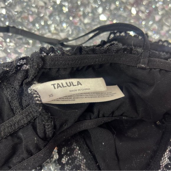 Talula Aritzia bra lace black bralette stretchy floral sexy comfy lounge - Picture 6 of 7